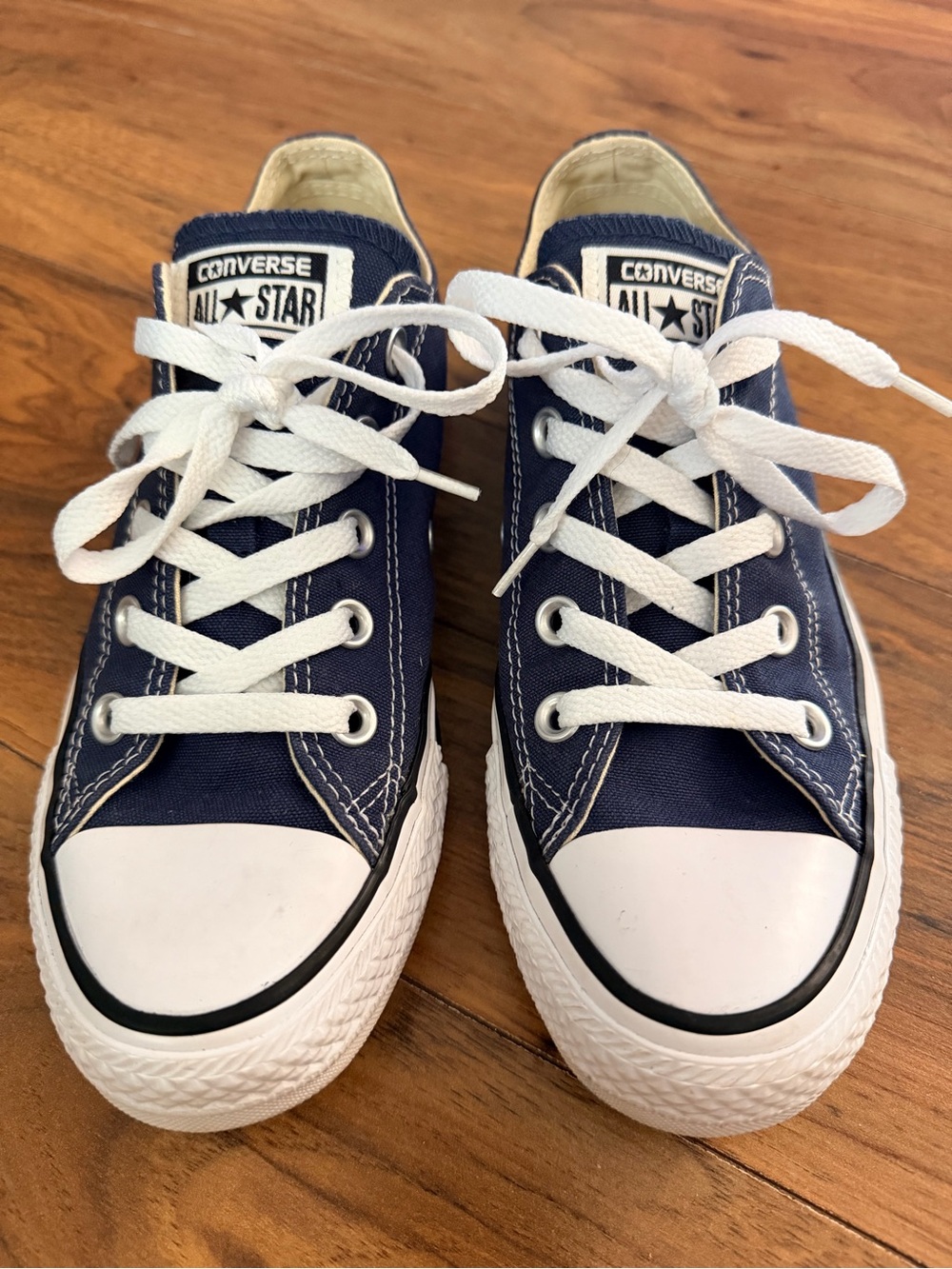 Converse Navy and White Low-Top Sneakers